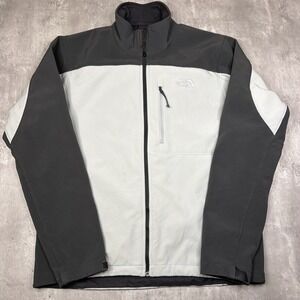 The North Face Jacket Grey Full Zip Apex Bionic Soft Shell Outdoors Size Medium
